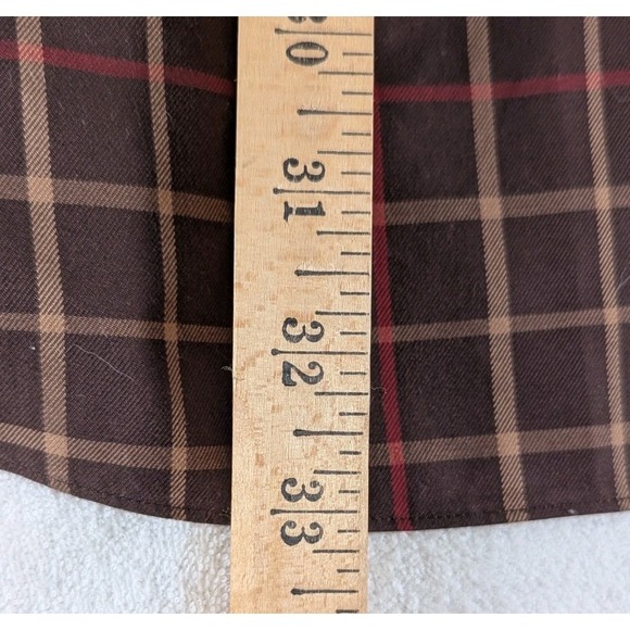 Brooks Brothers Mens Plaid Long Sleeve Button Casual Shirt Brown L Window Pane - Picture 7 of 8
